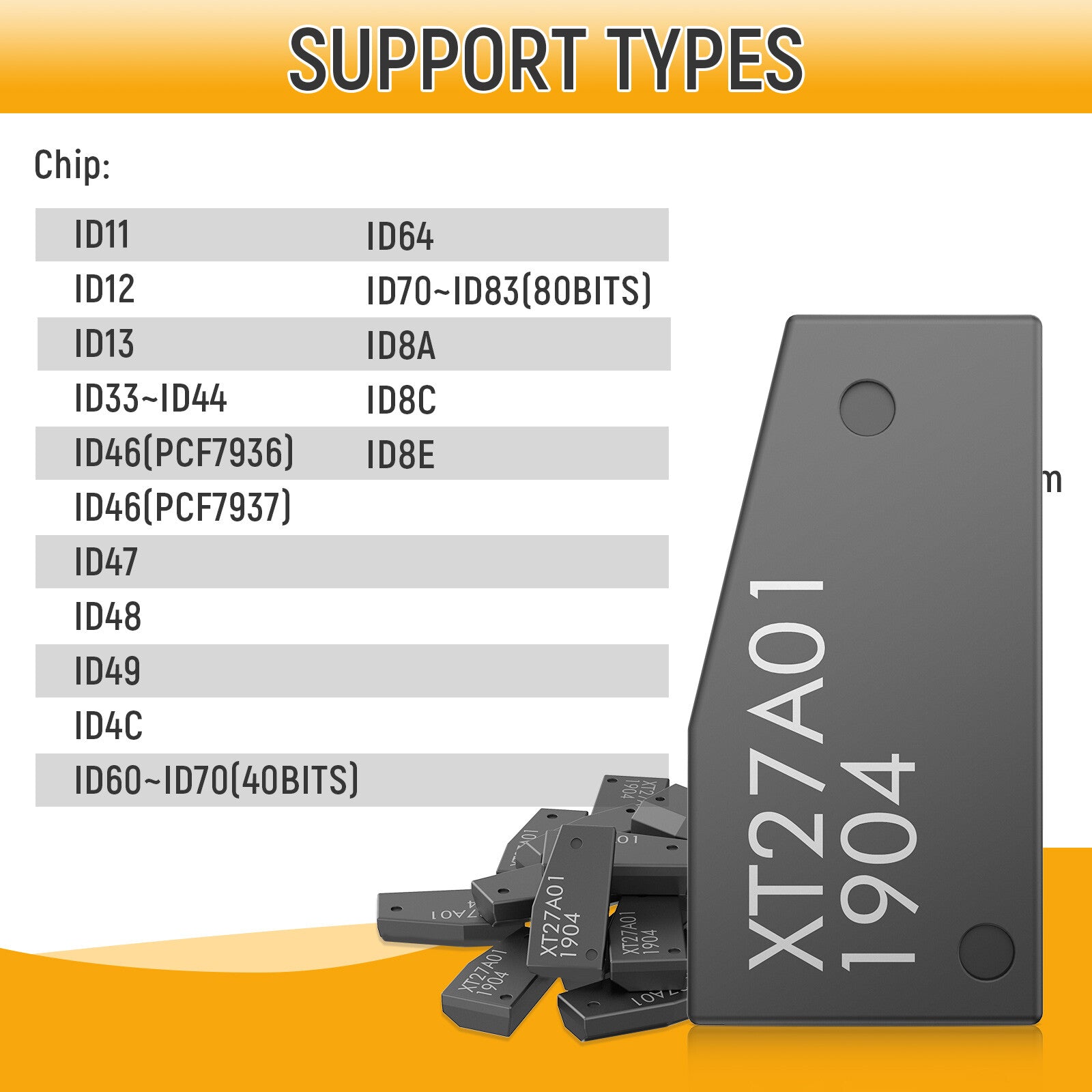 50Pcs VVDI Super Chips XT27A01 XT27A66 Transponder for VVDI KEY TOOL MAX