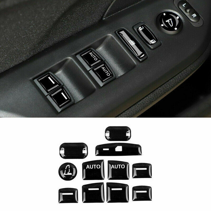 for HONDA for CIVIC 10TH 2016-2021 11P Window Lift Switch Button Cover Trims Black