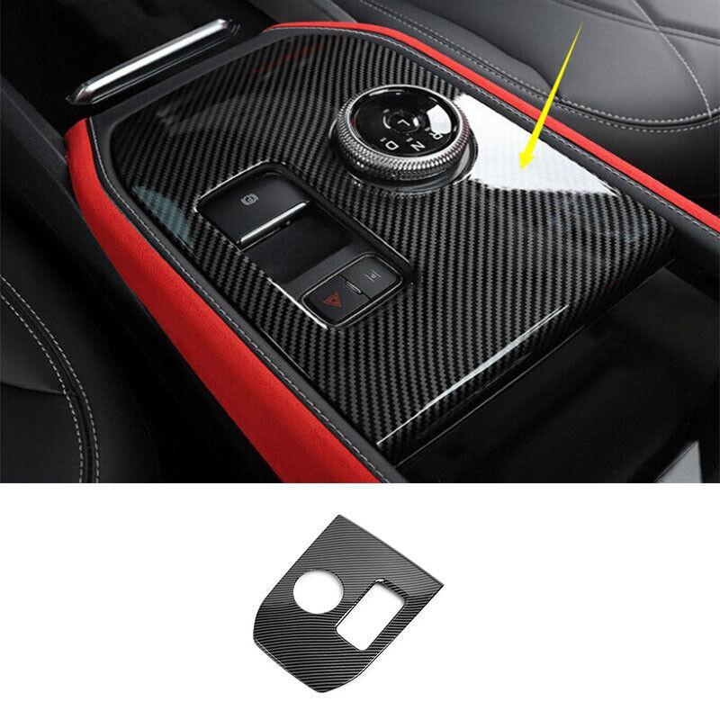 Carbon Fiber Middle Console Gear Shift Panel Trim for Ford for Mustang Mach-E 21-22