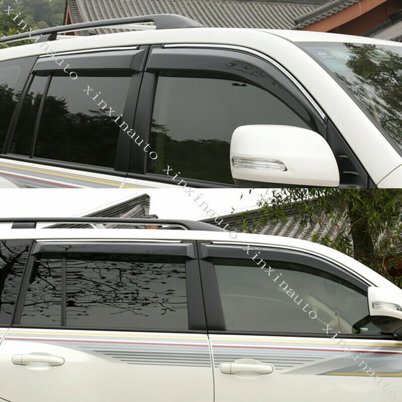 for Toyota for Land Cruiser 2008-21 Clip-on Window Visors Rain Guard Vent Deflectors