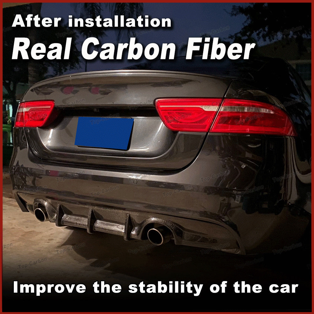 Fit for Jaguar XE X760 2015-2017 Rear Bumper Diffuser Lip Spoiler REAL CARBON