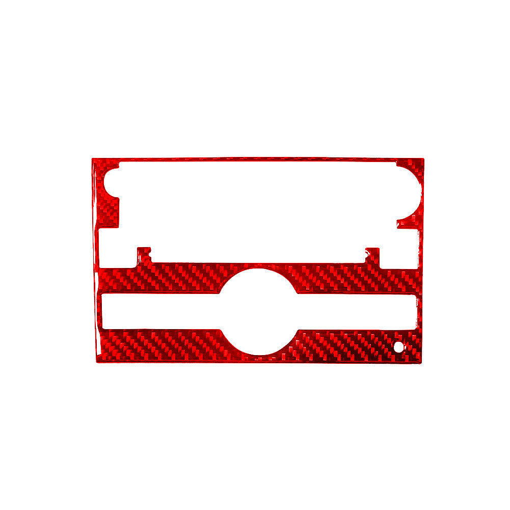 Red Carbon Fiber Central CD Player Frame Trim For Silverado/tahoe/ for sierra 2007-14
