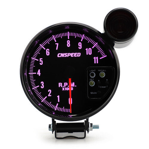 5-inch/120mm Jdm Sport Black 11K PRM Tachometer with 7-color LED Specifications + Shift Light 