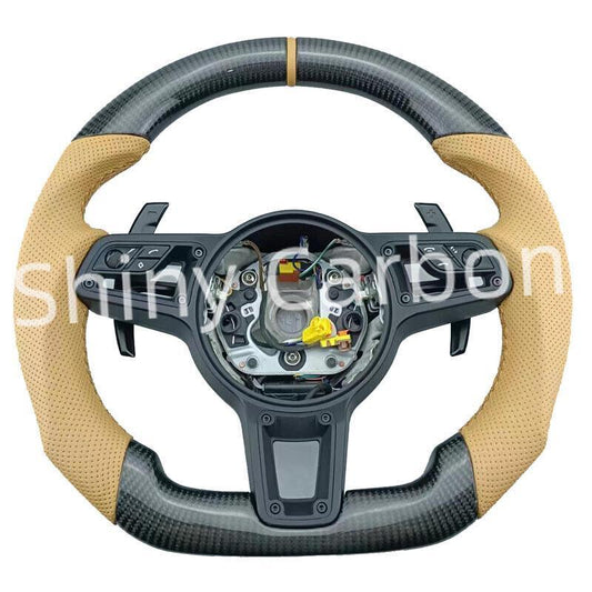 carbon fiber steering wheel suitable for Porsche 911, , Cayman 991, Macan 958