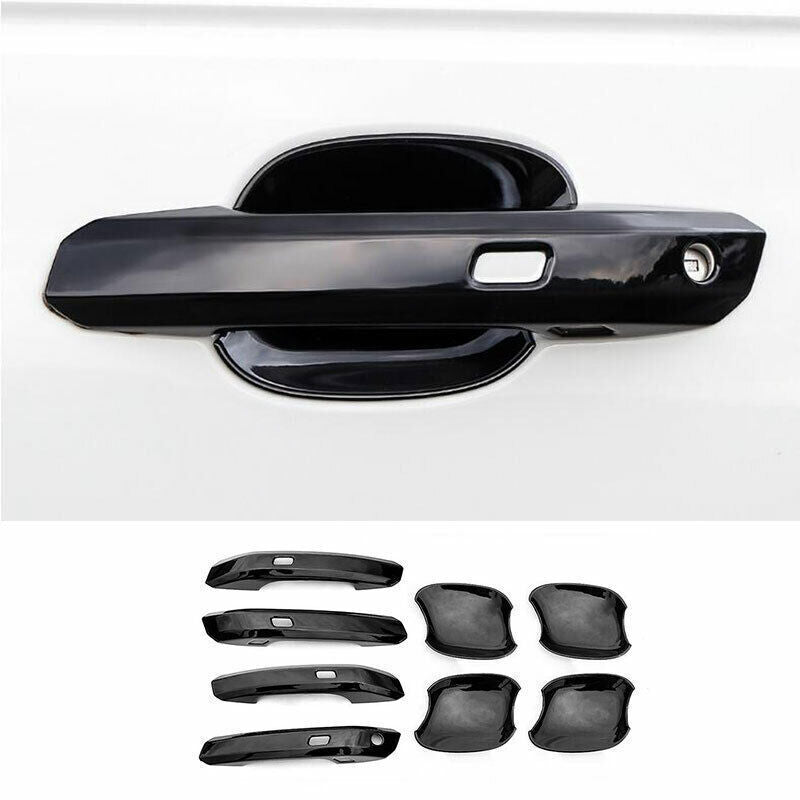 Fit for Audi A4 2017-2024 ABS Black Side Door Handle Bowl Molding Cover Trim 8X