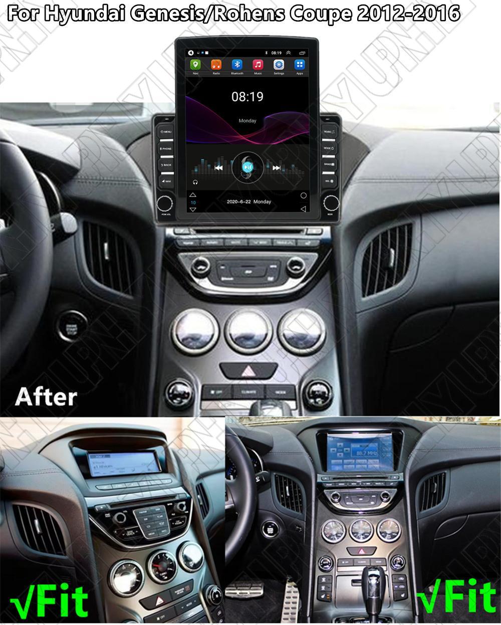 For 12-16 for Hyundai for Genesis Coupe Carplay Stereo Radio GPS Nav Wifi FM Player 9.7