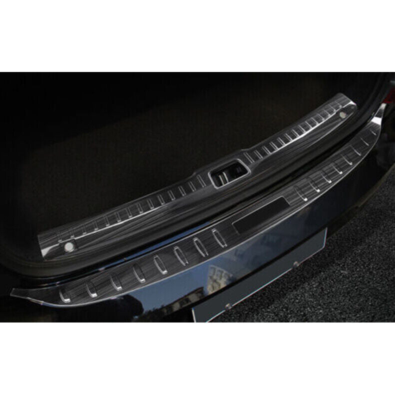 for Volvo S90 2017-22 Black Steel Rear Bumper Protector Trunk Sill Guard Trim 2x