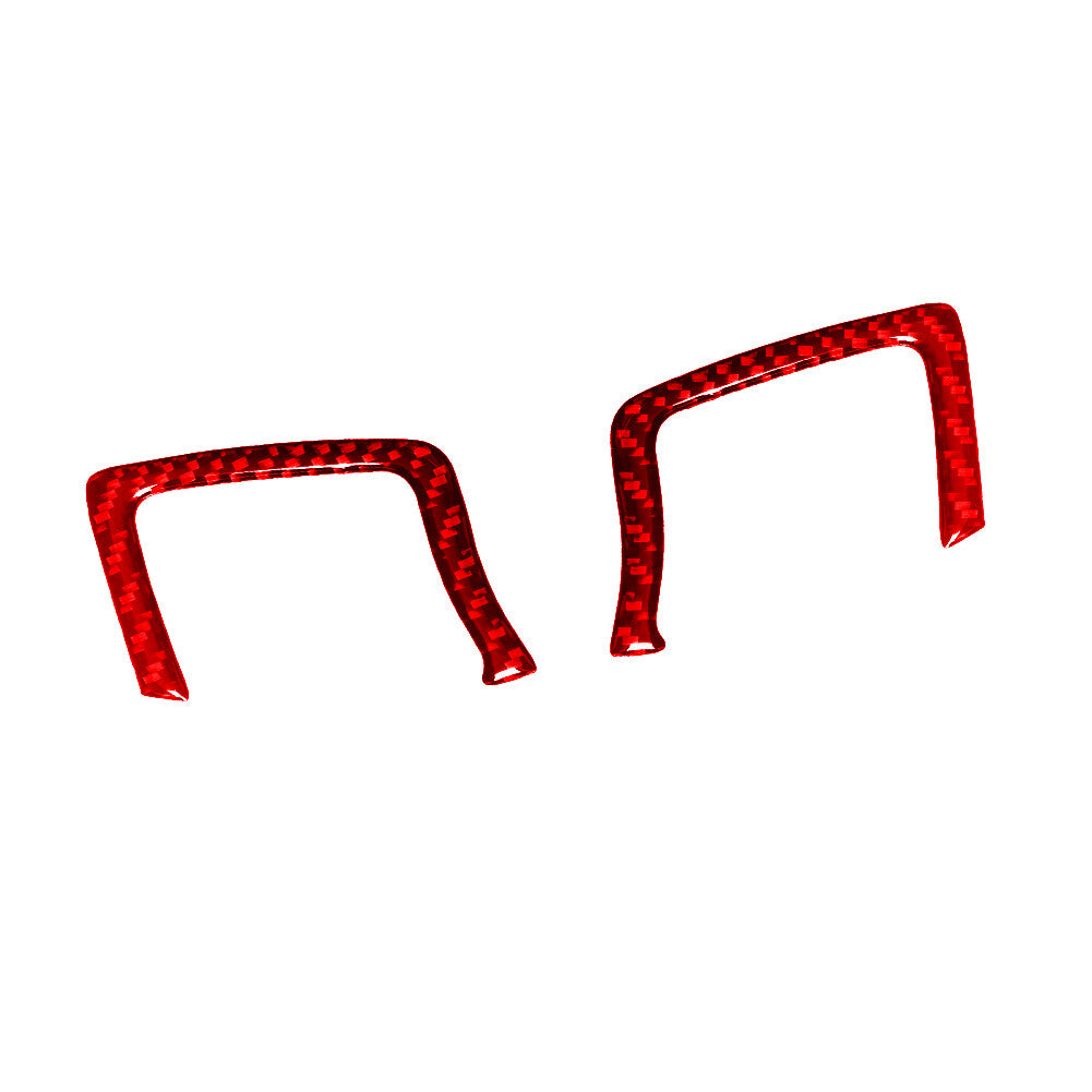 Red Carbon Fiber Front Door Handle Frame Trim for Land Rover Discovery Sport