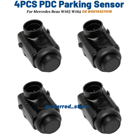 4-pack of new PDC parking sensors (PTS) for Mercedes-Benz W164, W163, ML350, E320, E350 0015427418