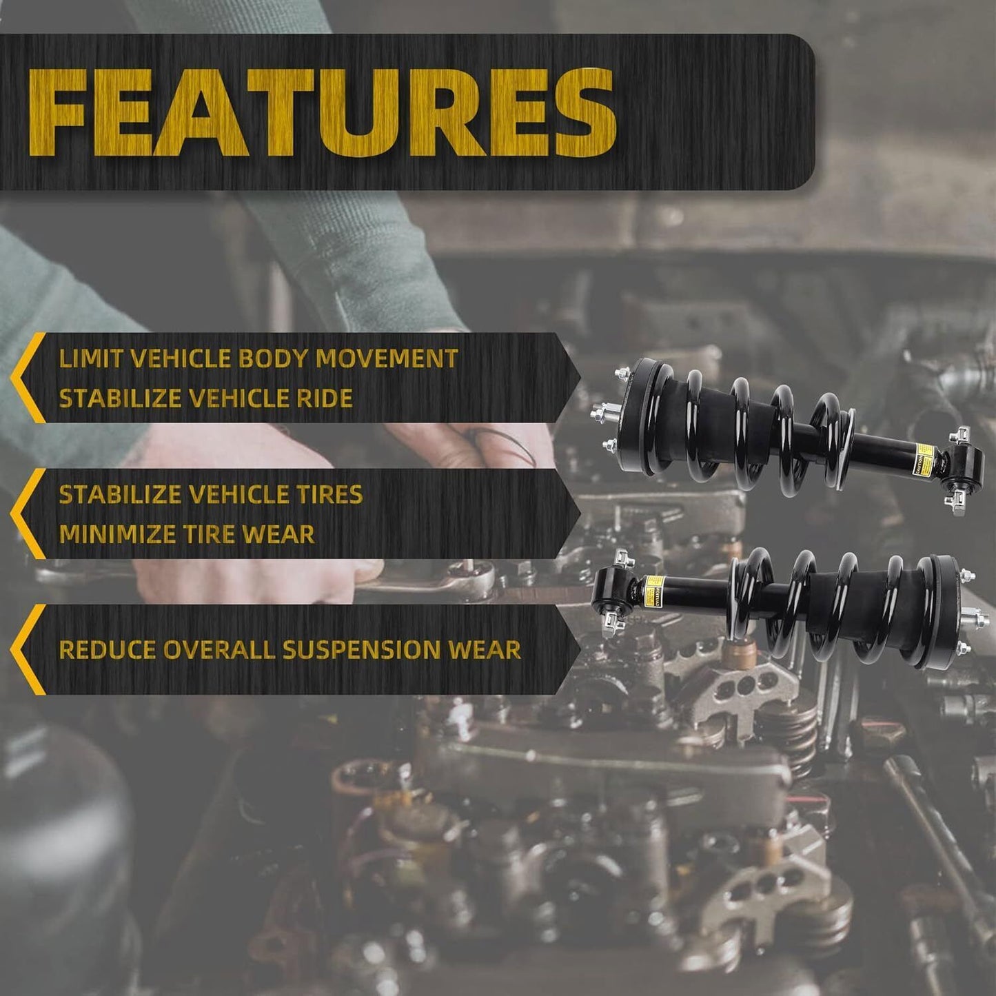 Front Right Air Shock Strut Fit for Mercedes Benz C-Class W205 C180 C200 C63 AMG ADS