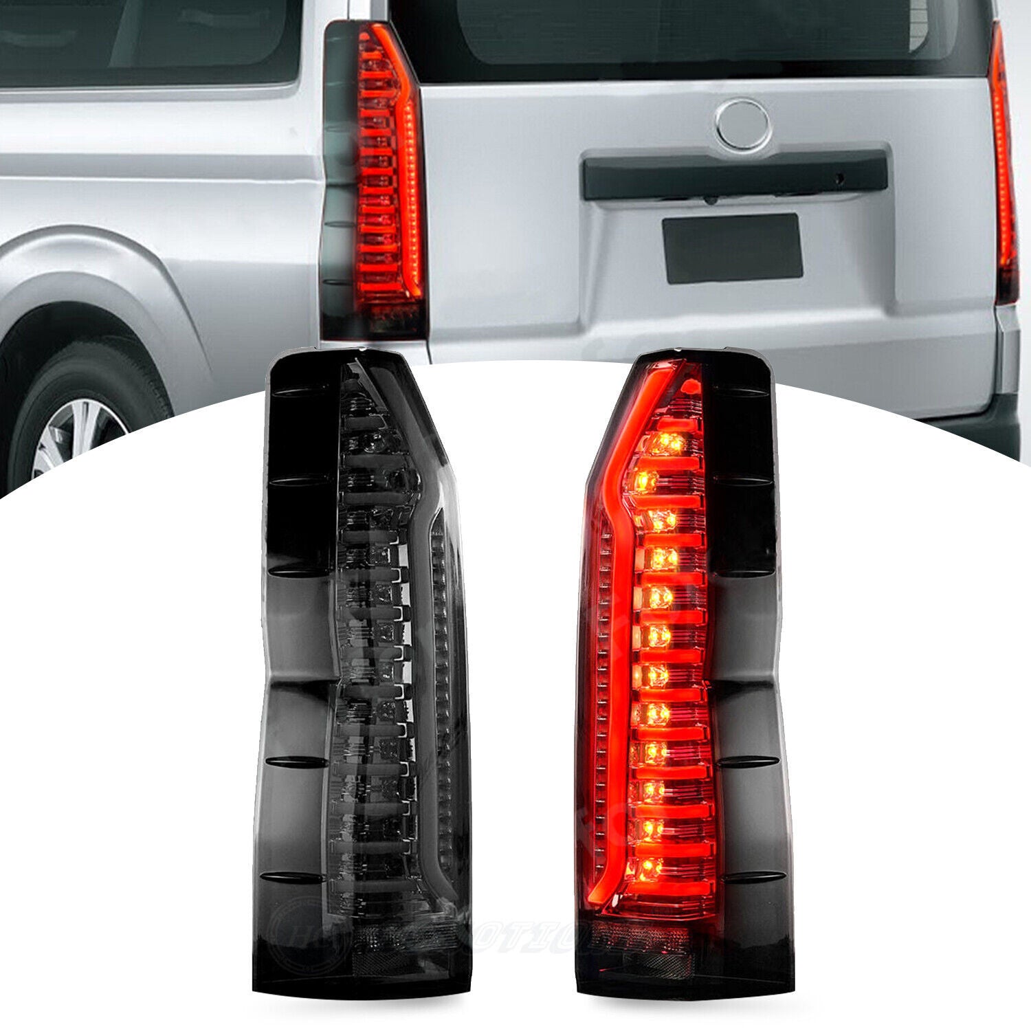Left LED Tail Lights for Toyota Hiace 6th H300 2019-2023 Dynamic Rear Lamp