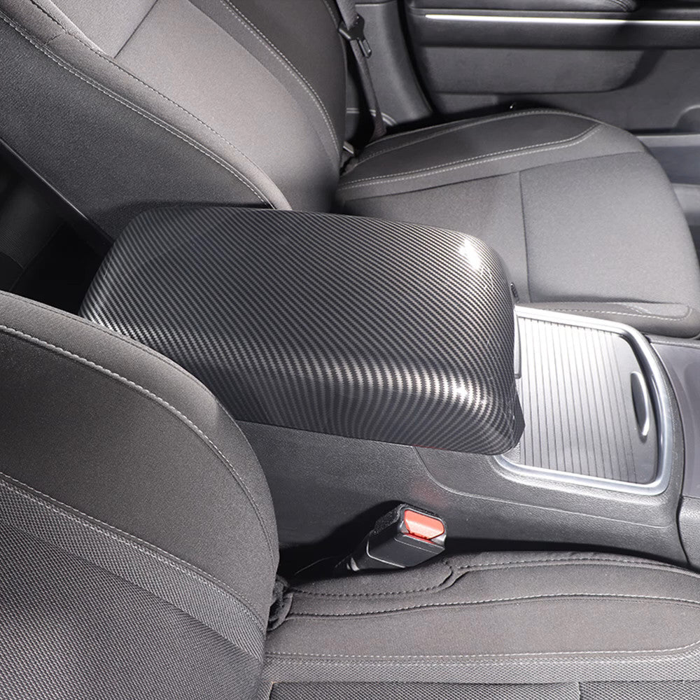 Carbon Fiber Armrest Box Panel Cover Trim for Dodge Charger for Chrysler 300C 11-23