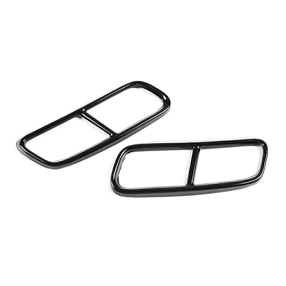 for Audi Q7 2016-2019 Stainless Steel Rear Exhaust Muffler Tail Pipe Cover Trim