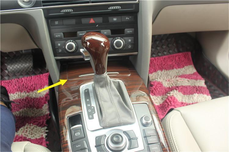 Console Cigarette Lighter Storage Box Trim Fit for Audi A6L 2005-2011 Red Wood
