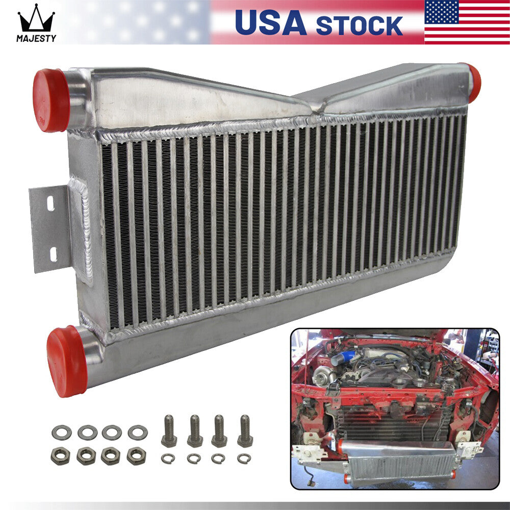 Universal Twin Turbo Intercooler 24x9x3.5 Bar Plate Custom (2 In/1 Out) SL
