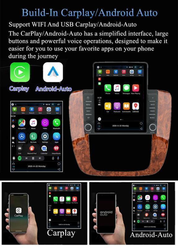 9.5 Android 10.1 Stereo Radio GPS Player For 07-13 for Chevrolet Silverado Carplay