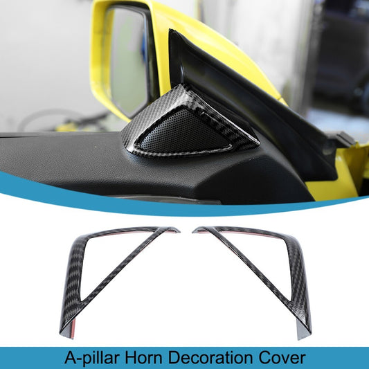 2PCS A-Pillar Speaker Horn Stereo Cover Trim for Chevrolet Camaro 2010-2015