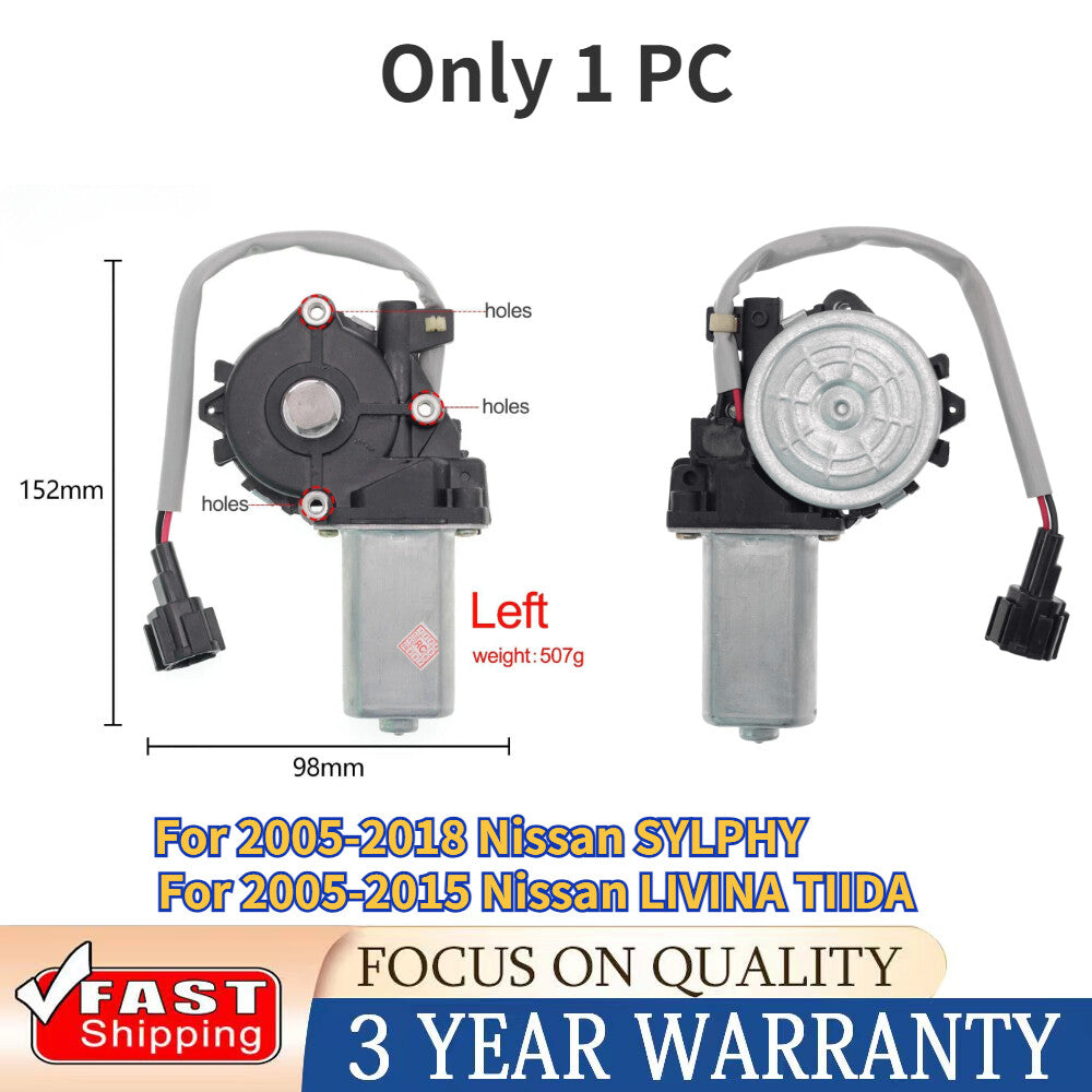 For 2005-2018 for Nissan SYLPHY Front Left Electric Window Lifter Regulator Motor