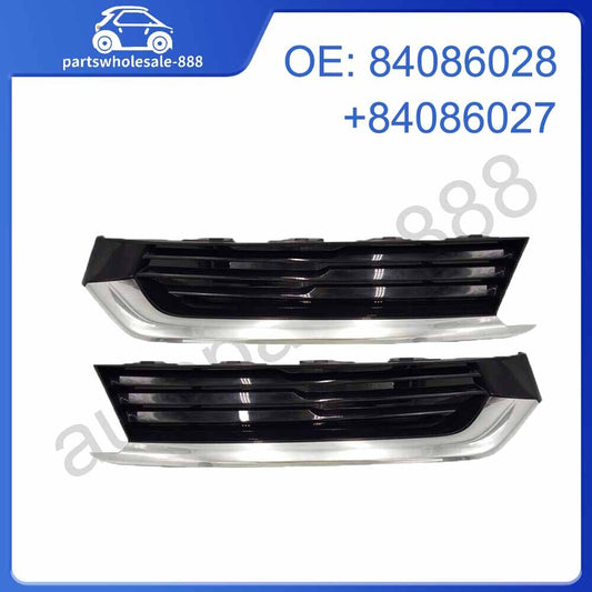 Pair Front Bumper Outer Grille Fog Lamp Trim Bezel Fit for Cadillac CT6 2016-18