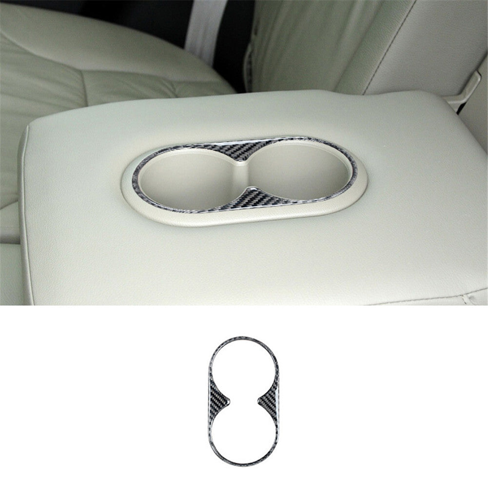 Carbon Fiber Rear for Seat Center Cup Holder Cover Trim for Honda CRV CR-V 2012-2016