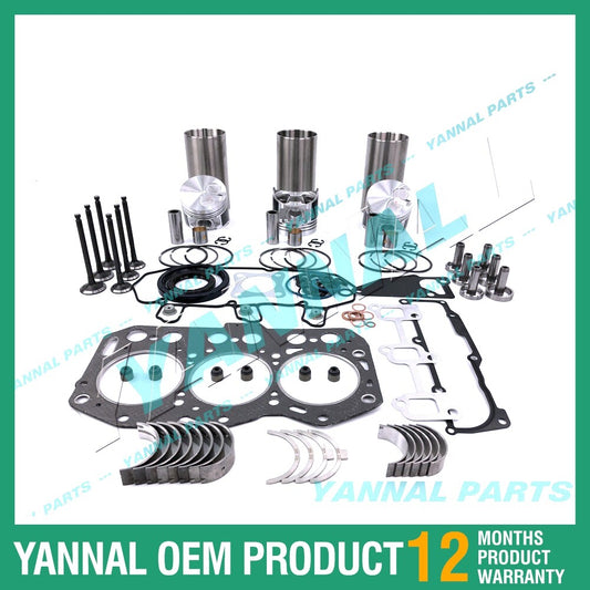 TK3.76 Engine Rebuild Kit with Shim Bearing Valve for Yanmar Diesel Engines