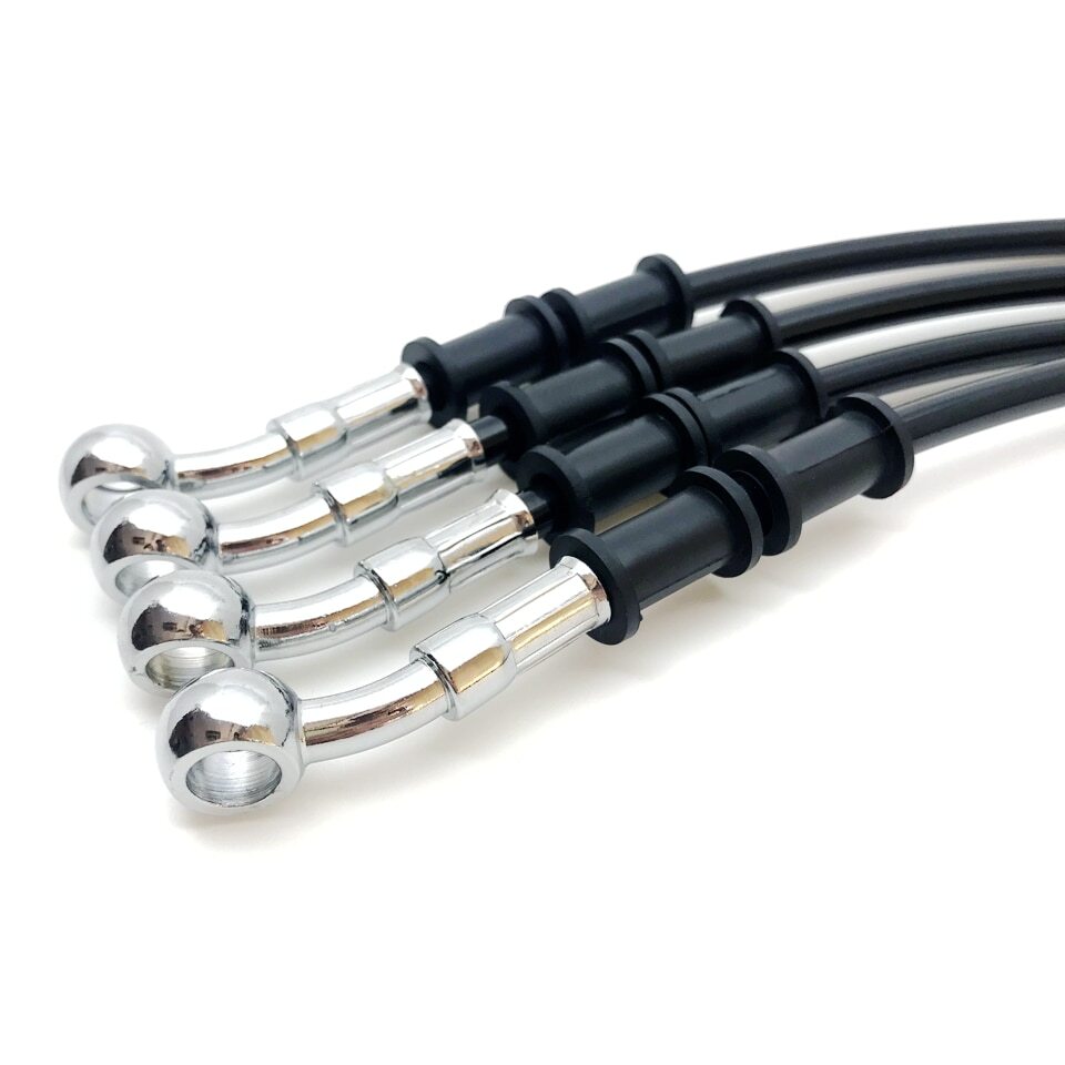Black 900MM Hydraulic Brake Hose oil Pipe Line Braided Cable 10mm Banjo ATV