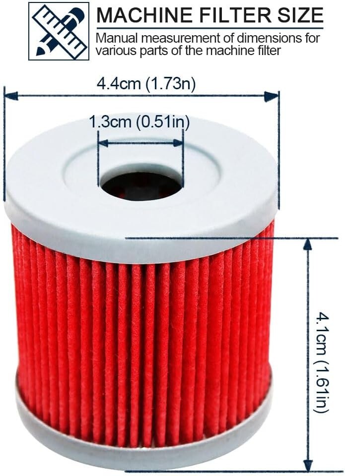 4x Yerbay Compatible Motorcycle Oil Filter for Suzuki Z400 LTZ400 LT-Z400