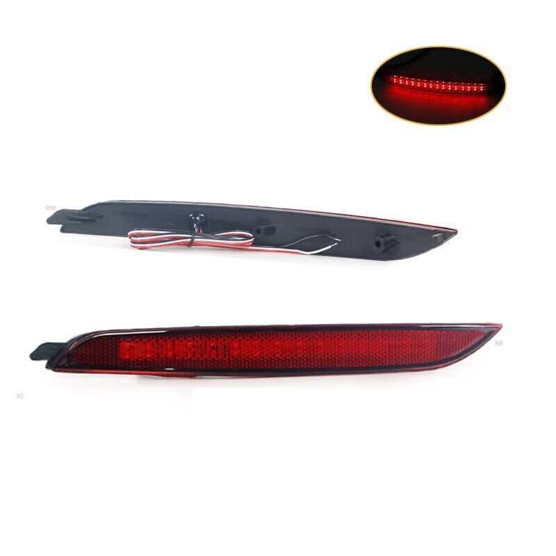 A pair of LED rear bumper brake light reflectors for Hyundai for Elantra 2012-2014.