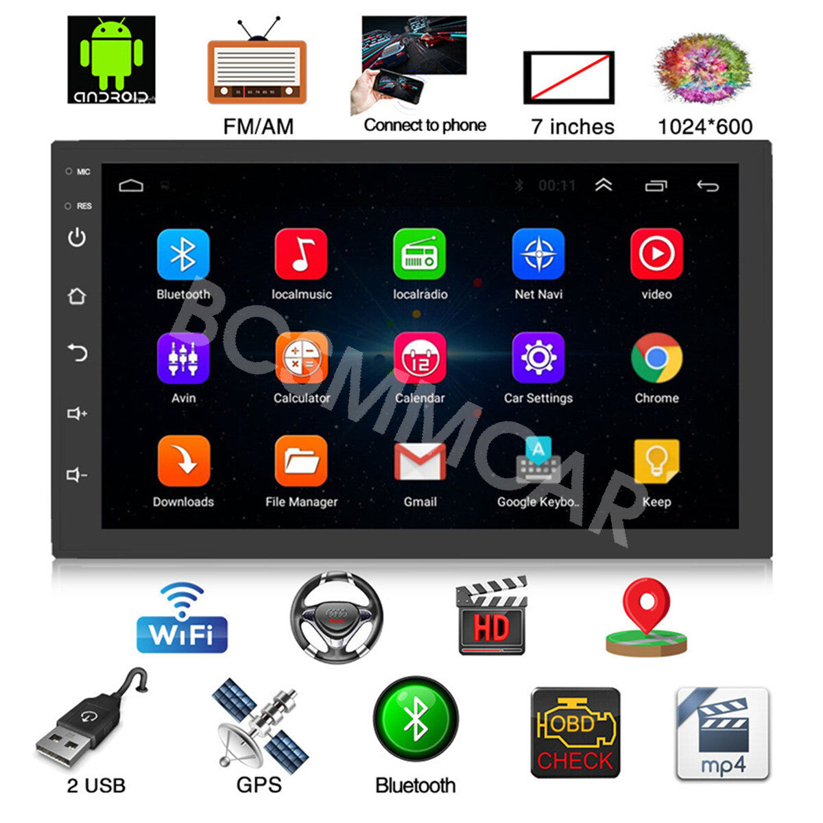 7in 2DIN Car Stereo Radio Bluetooth Touchscreen USB AUX-IN FM Video MP5 Player