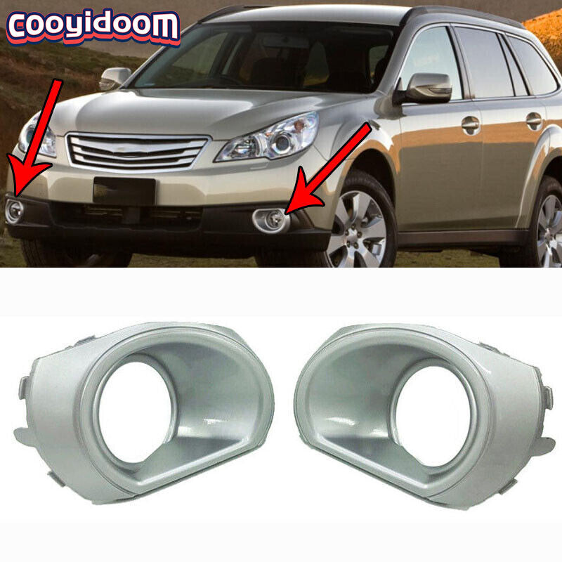 2-piece front silver fog light cover for 2009-2012 for Subaru Inland