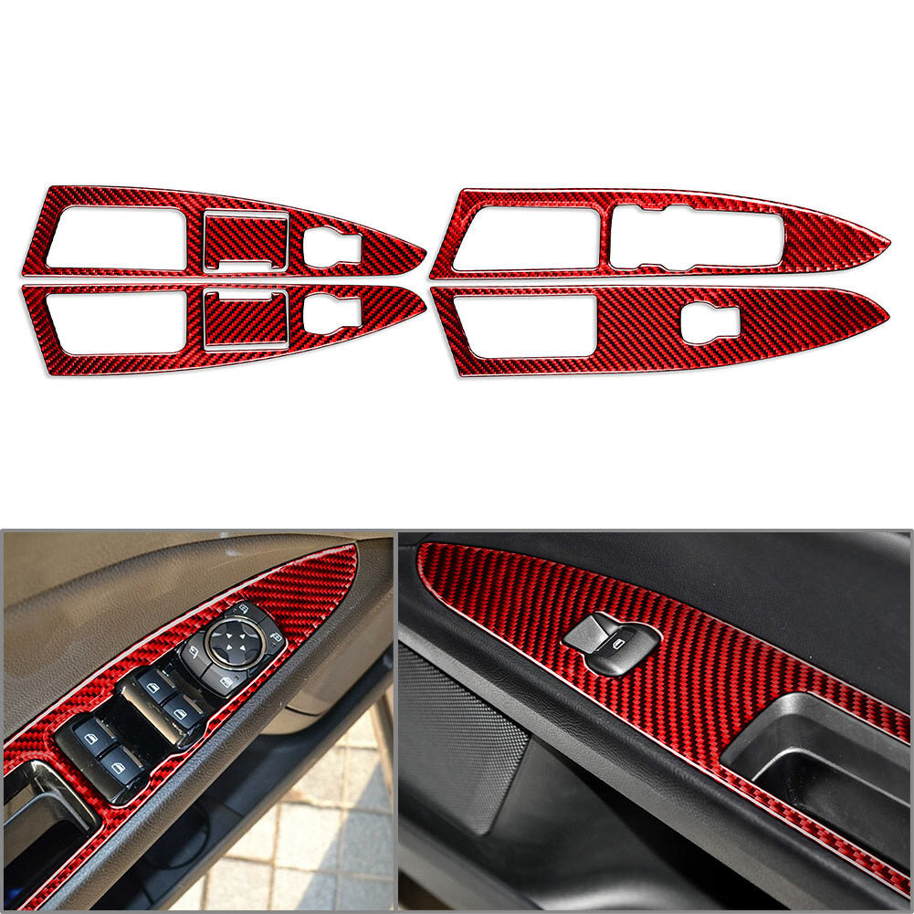 LHD 6 Pcs Window Lift Panel Switch Cover Trim Fit for Ford Mondeo 2013-2017