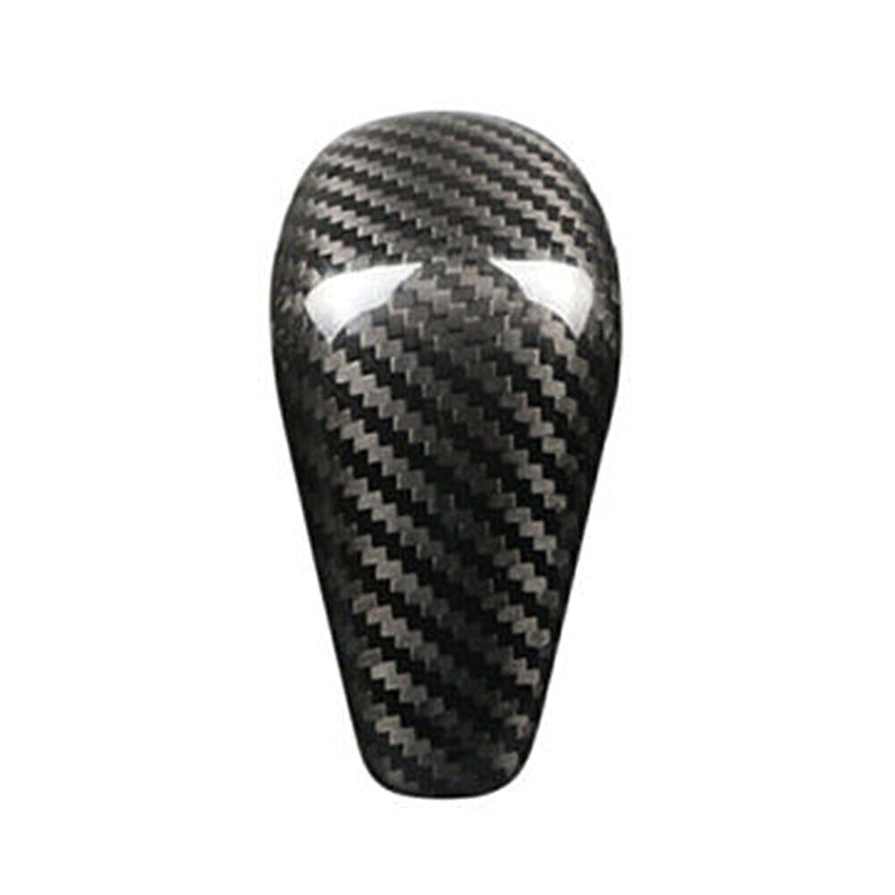 Carbon Fiber Look Gear Shift Knob Cover Trim Fit for Audi A6 2016-2018/A7 2015-2018