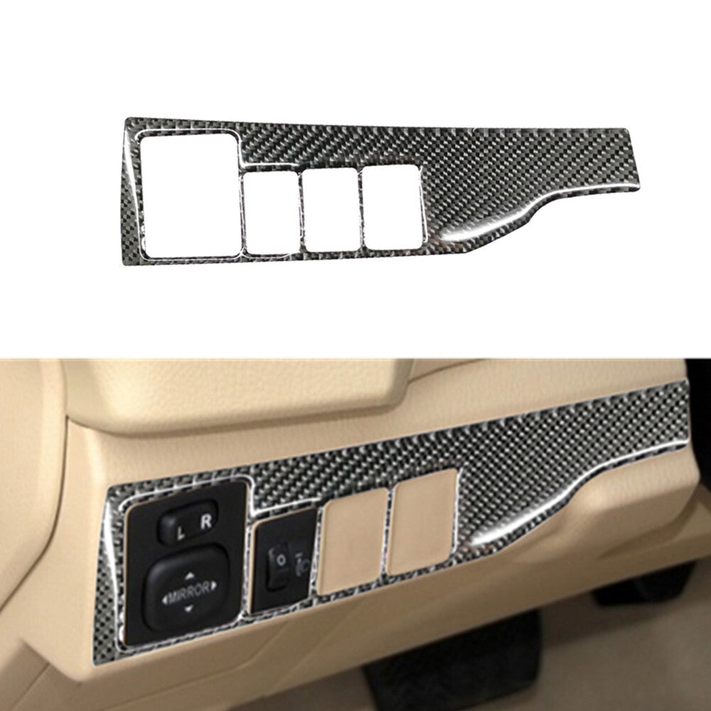Headlight Button Trim Strip Interior Carbon Fiber for Toyota for Corolla 2014-2018