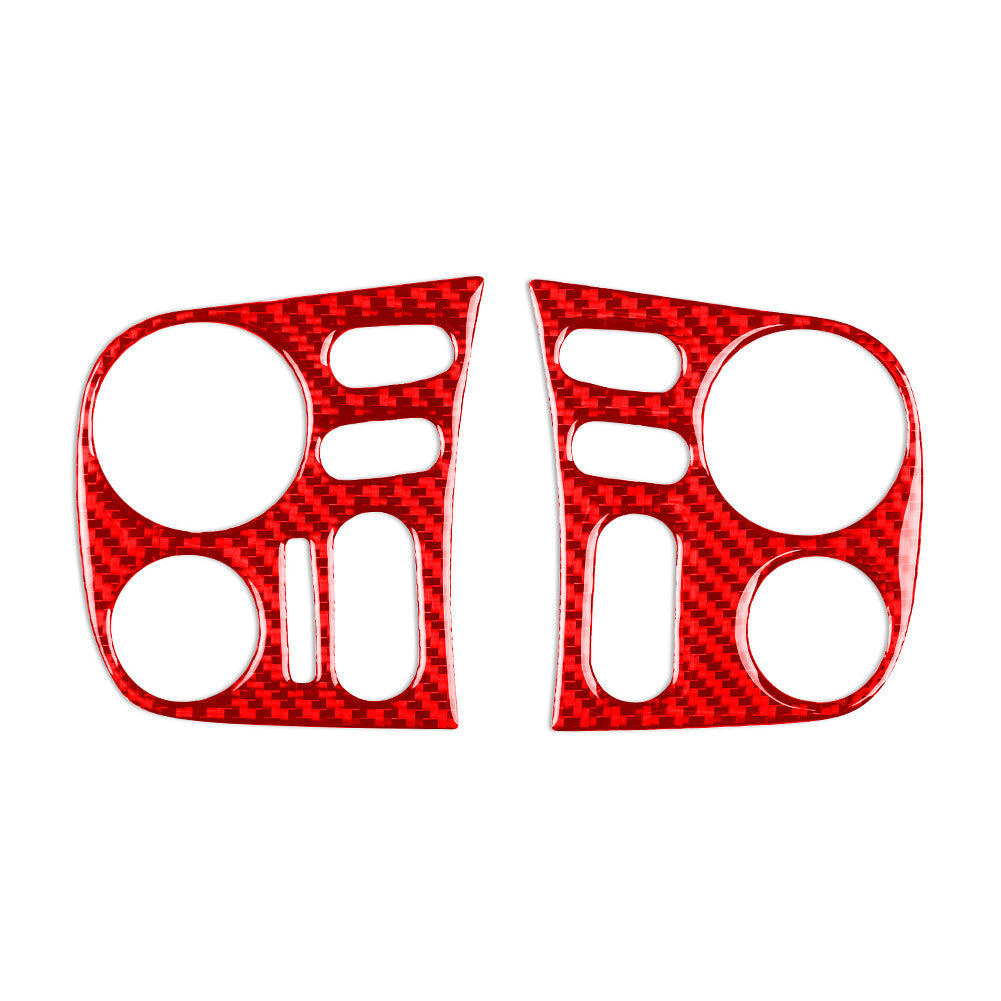 Fit for Honda S2000 2004-2009 RHD Interior Driver Side Dashboard Cover Trim 2pcs Red