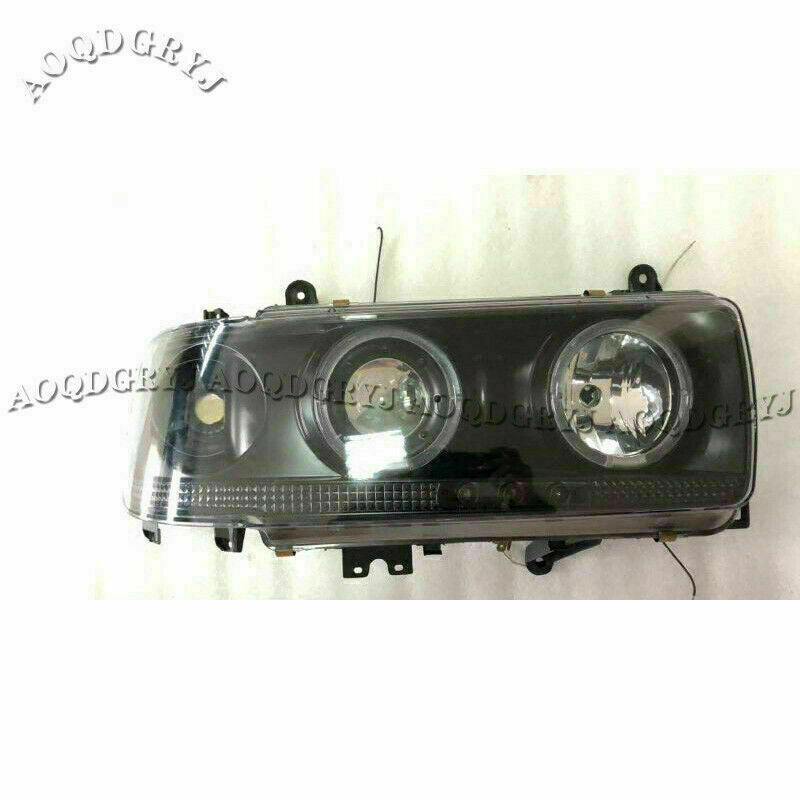 for Land cruiser LC80/FJ80 1991-1997 Smoked Black Angel eyes One-piece Headlight
