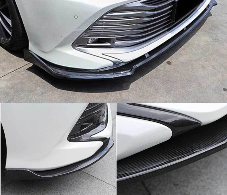 18-2020 XLE for Toyota for Camry Front Bumper Lip Spoiler Bodykit Refit Carbon Fiber