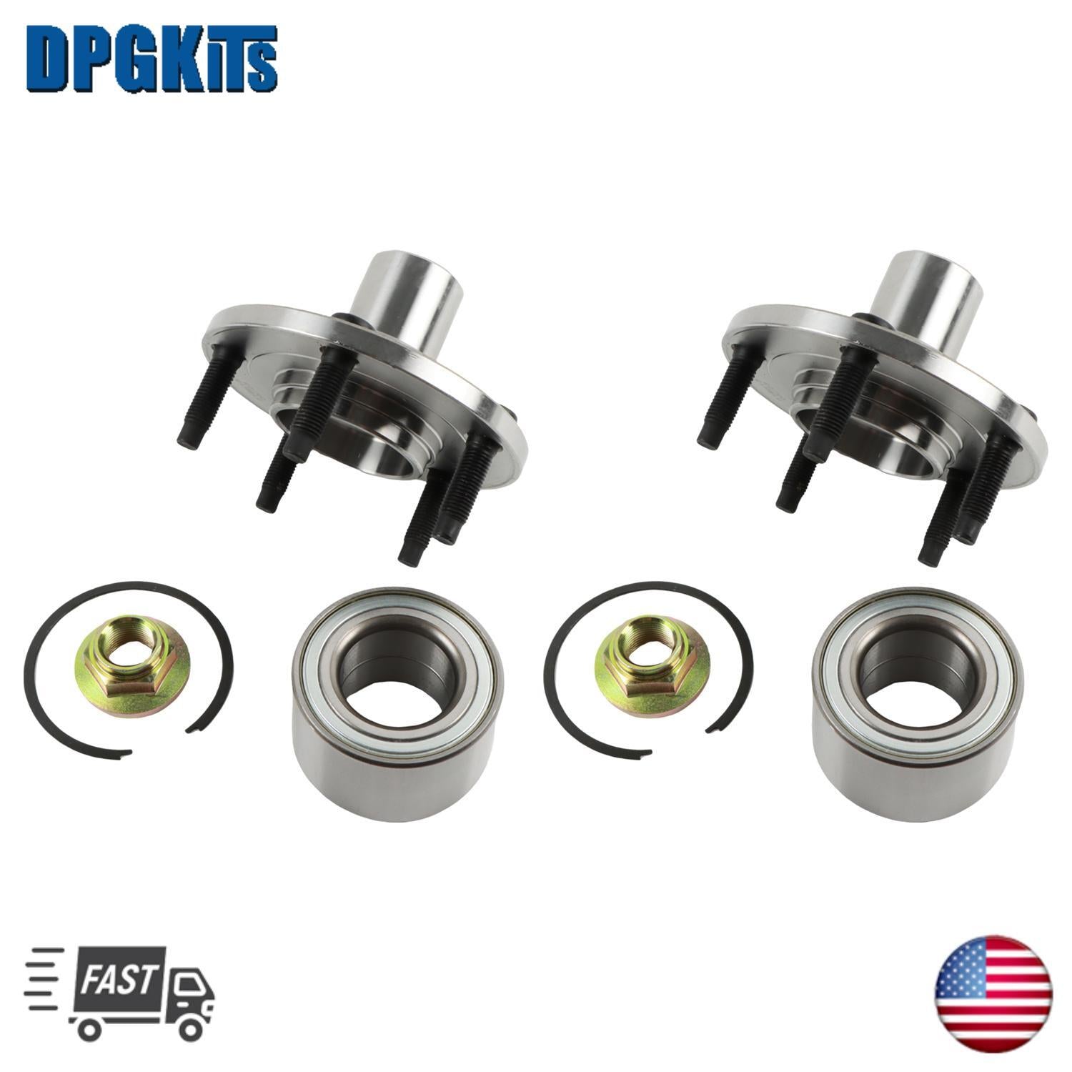 Pair Front Wheel Hub and Bearings for Ford Escape 2001-2009 2010 2011 2012