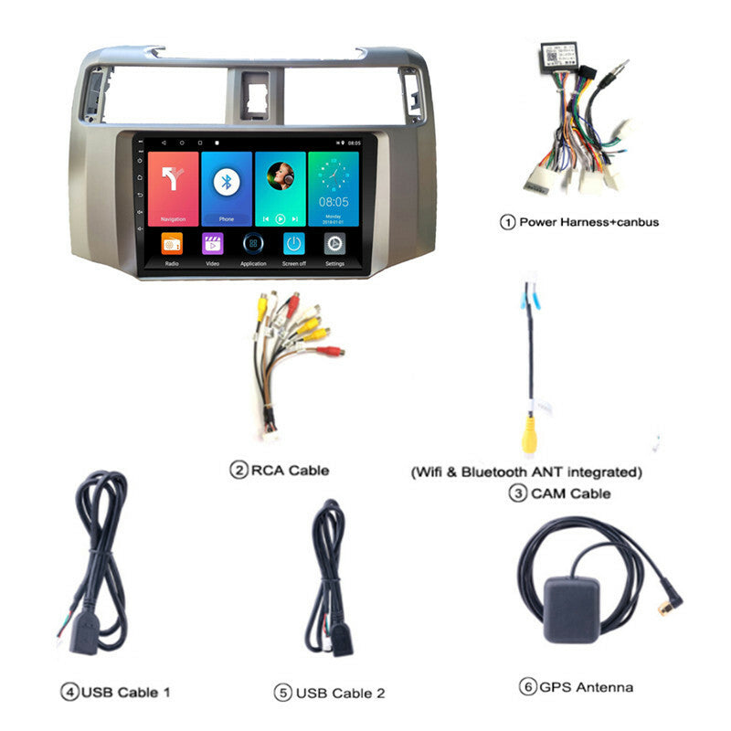 Car Radio Android Video Player Navigation GPS HeadUnit Stereo For 09-19 4Runner