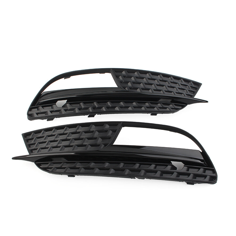 1 Pair Front Bumper Black Fog Light Grille Cover for Audi A5 2012-2016 2013 2014