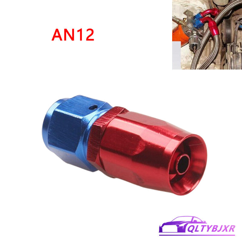 1Pc 12AN AN12 Straight Swivel Fuel Oil Hose End Fittings Adaptor Aluminum Red