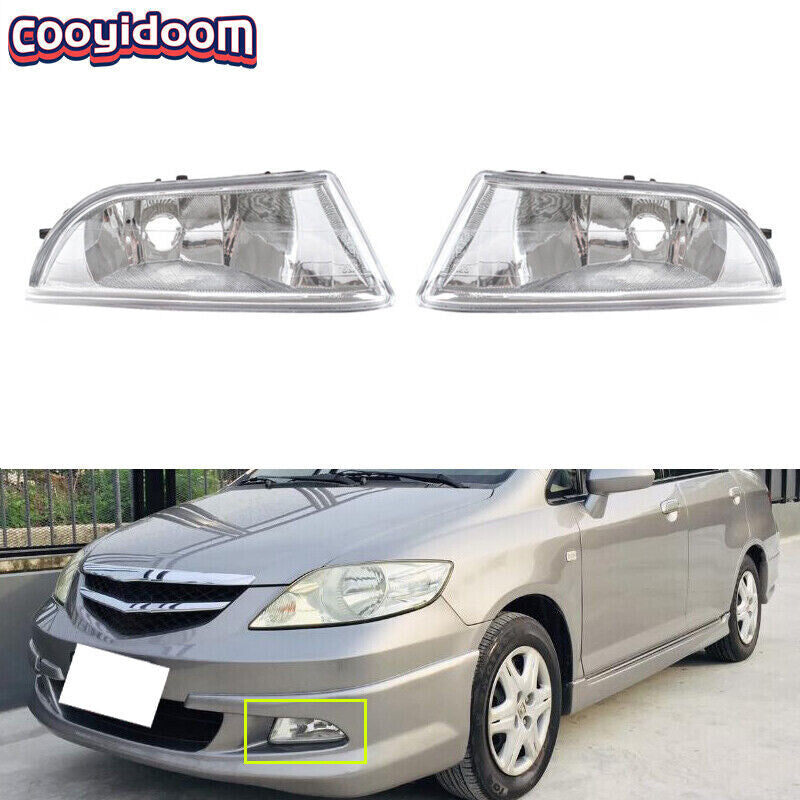 For 2006-2008 for Honda City Front Bumper Fog Light Fog Lamp Left+Right