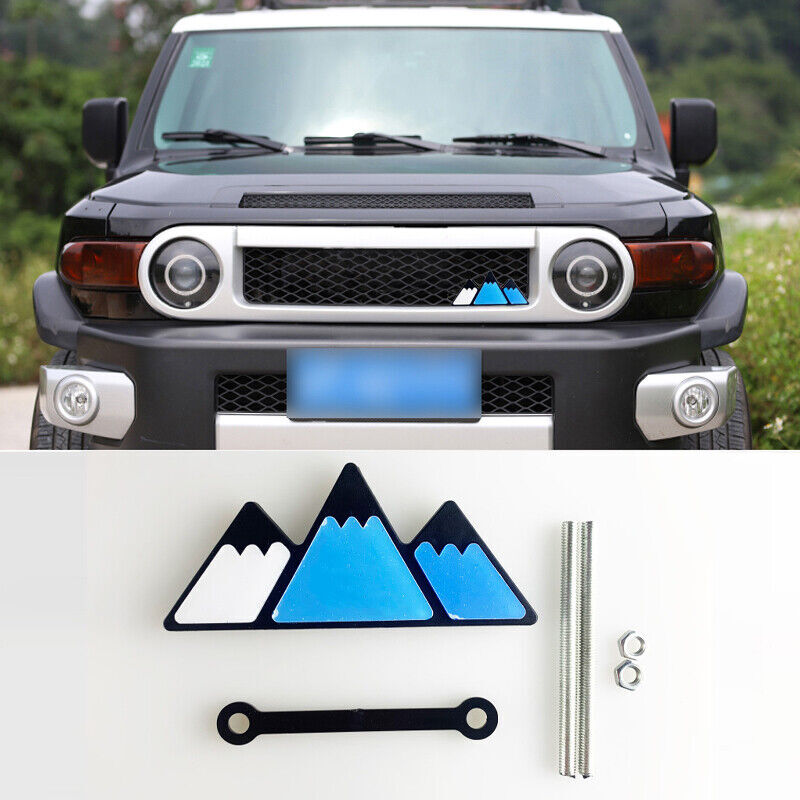 3-Colour Front Center Mesh Grille Badge Trim Set for Toyota FJ Cruiser 2007-2020