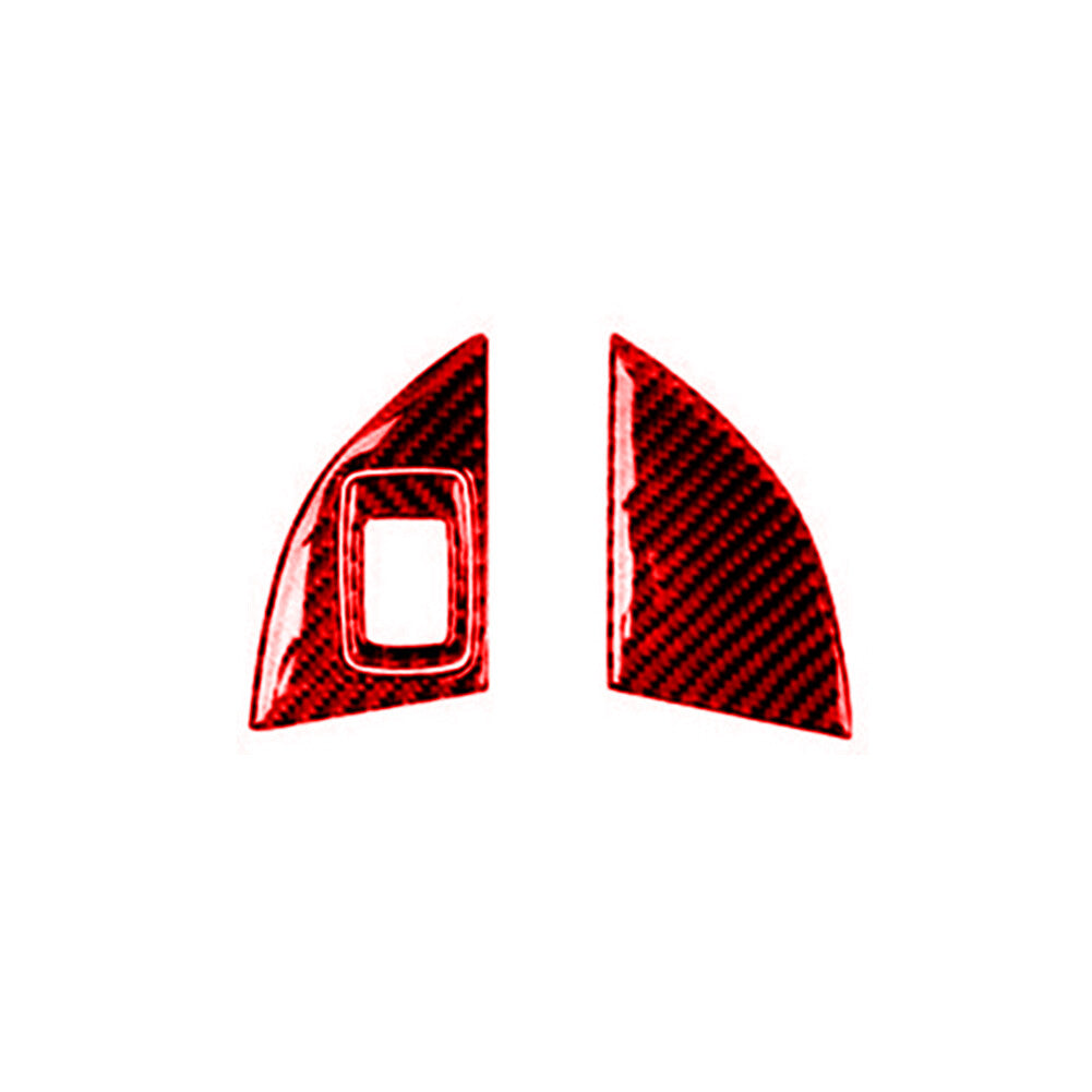 3Pcs Red Carbon Fiber Interior Trunk Release Cover Trim for BMW X1 F48 2016-2018
