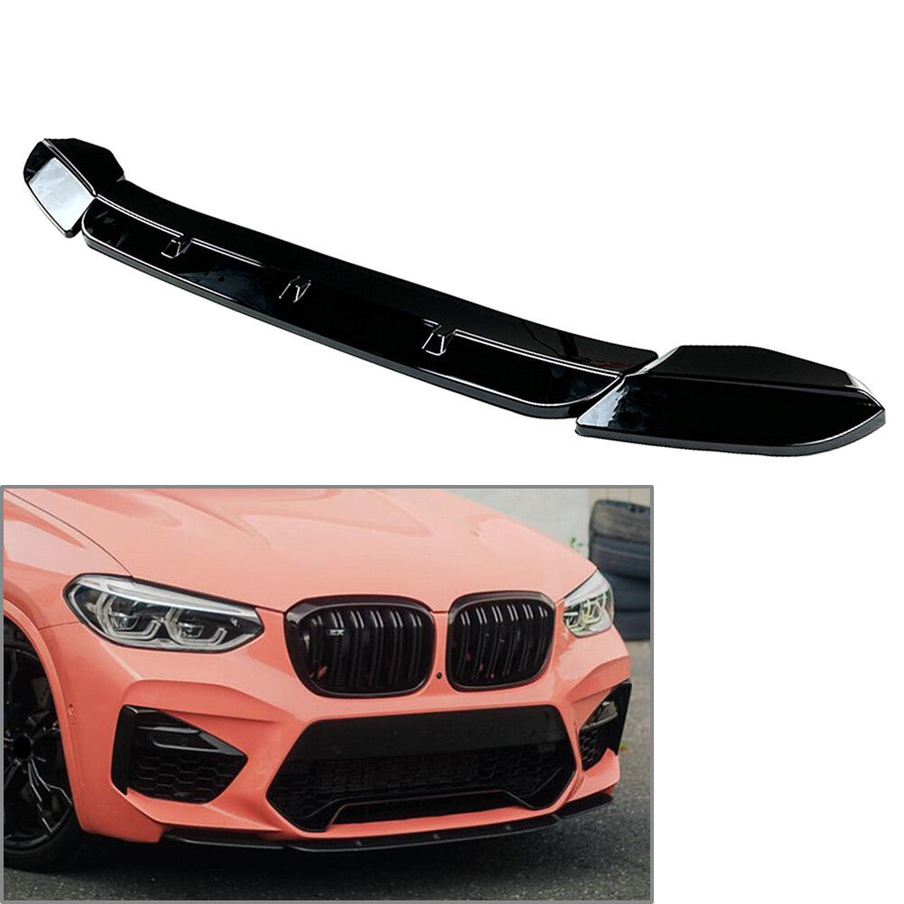 Front Bumper Lip Splitter Spoiler Body Kit fit for BMW X3M X4M F97 F98 Pre Facelift