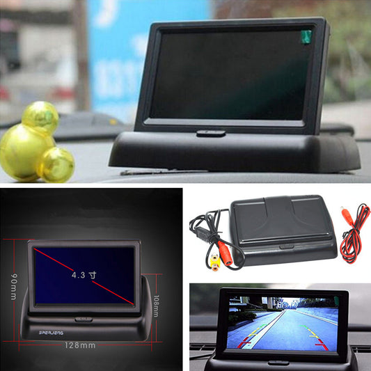 Car Backup Reverse image Display Foldable 4.3 Inch Color LCD TFT Monitor Screen