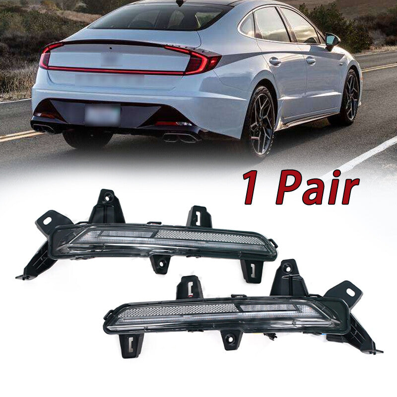 2Pcs LED Rear Bumper Reflector Light Stop Lamp for Hyundai Sonata 2020-2022