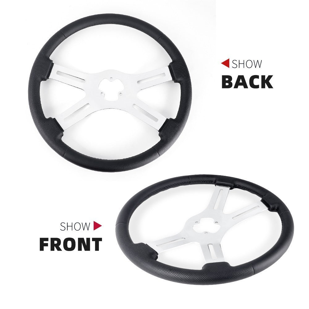 18Truck Steering Wheel Chrome 4 Spoke for Freightliner / for Kenworth / for Peterbilt / for Volvo