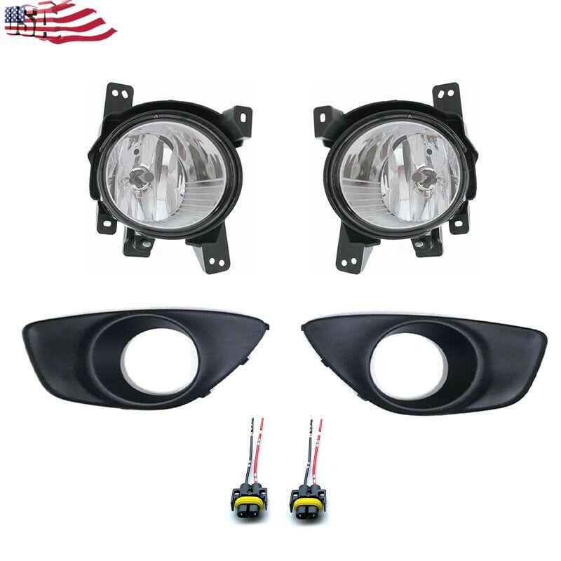for Hyundai Santa Fe 2010-12 Front Fog lamp + protective cover belt conector 6pc