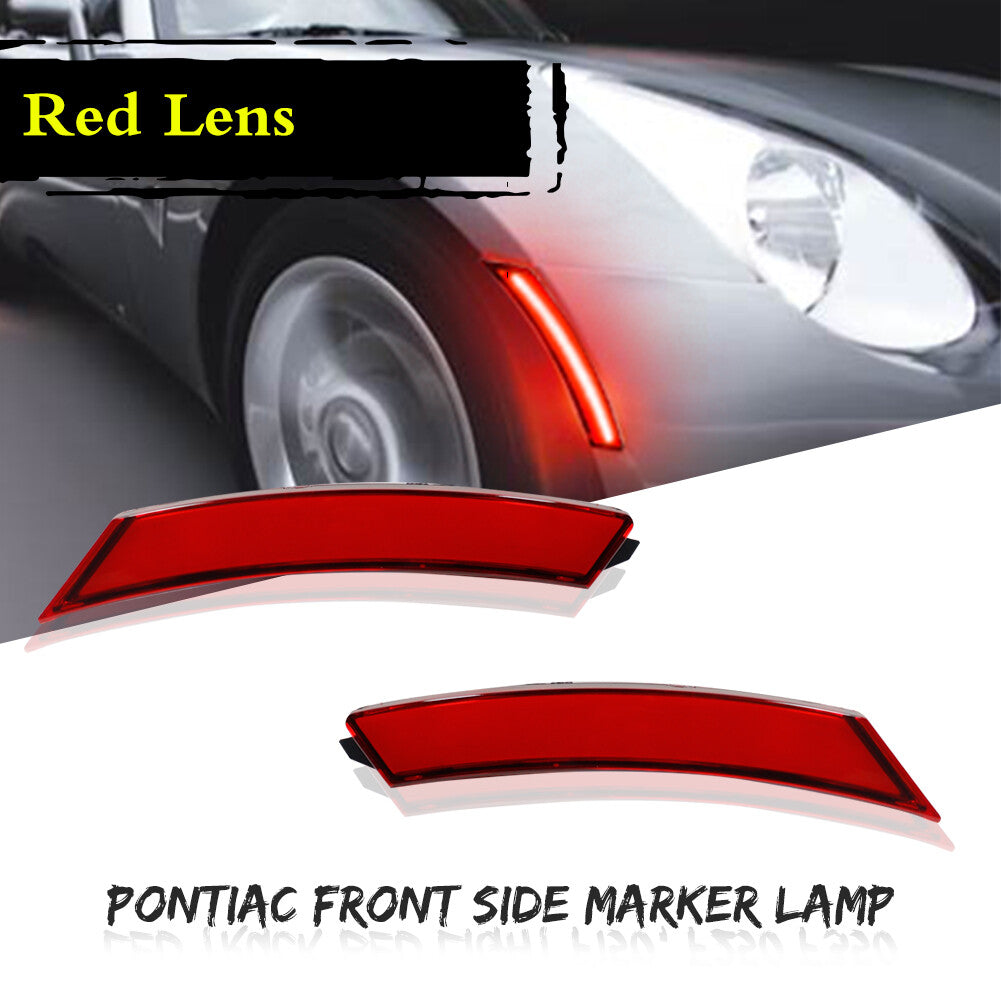 The red LED marker on the front of the lens is suitable for Pontiac Solstice and other models from 2006-2010.