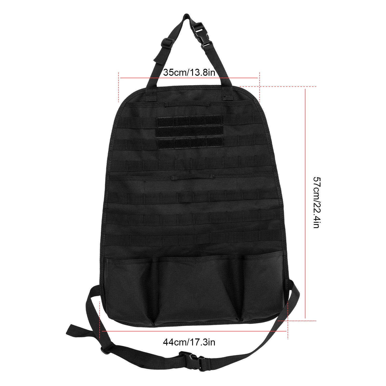 Nylon Car Storage Organizer Bag Tactical Vehicle MOLLE for Seat Back Cover Protector